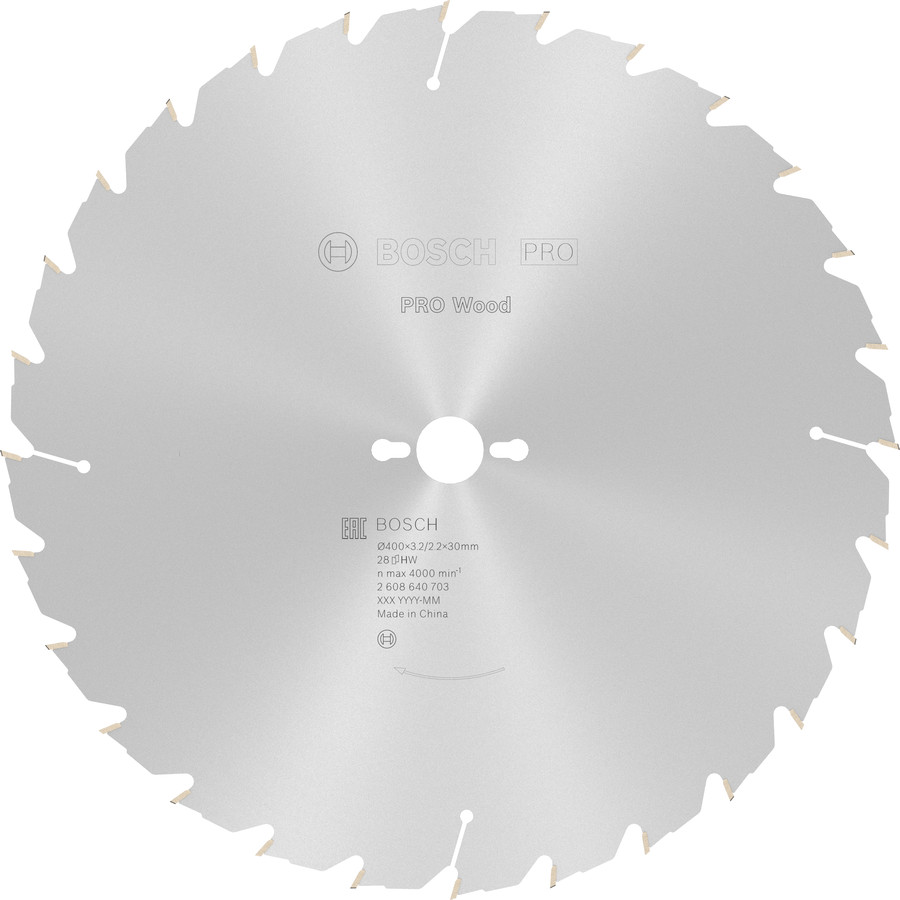 Ripzāģa disks 400x30mm, Construct wood, Galda zāģiem PRO WOOD RIPZĀĢA ASMENS, 2608640703, BOSCH