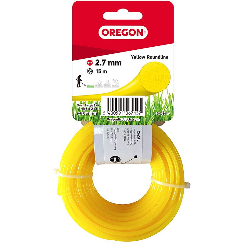 Trimmeri tamiil Yellow Roundline 2,7 mm x 15 m 69-380-Y OREGON