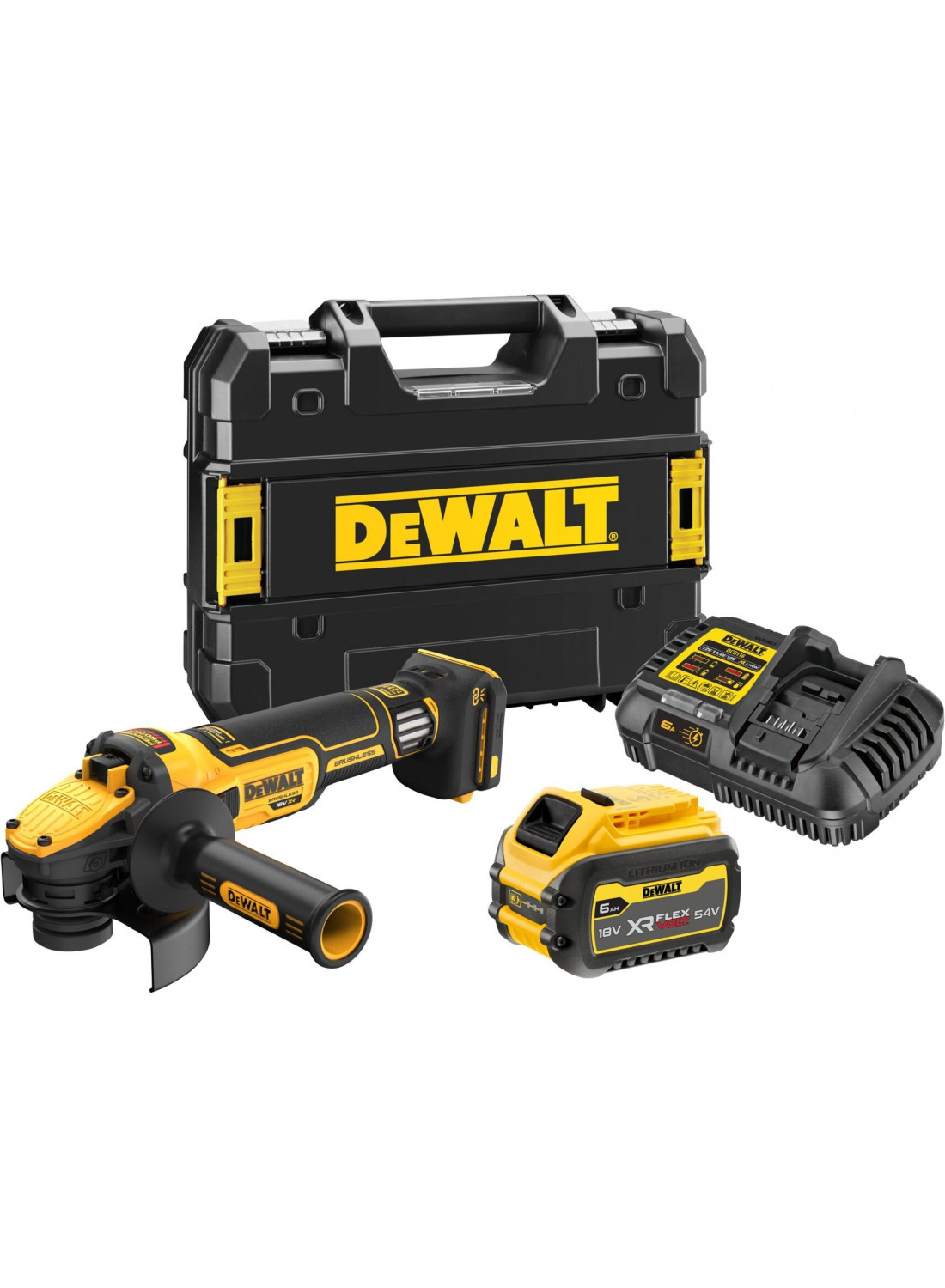 Аккумуляторная шлифовальная машина 18 В (1x6,0 Ач) 125 мм DCG409VST1-QW DEWALT