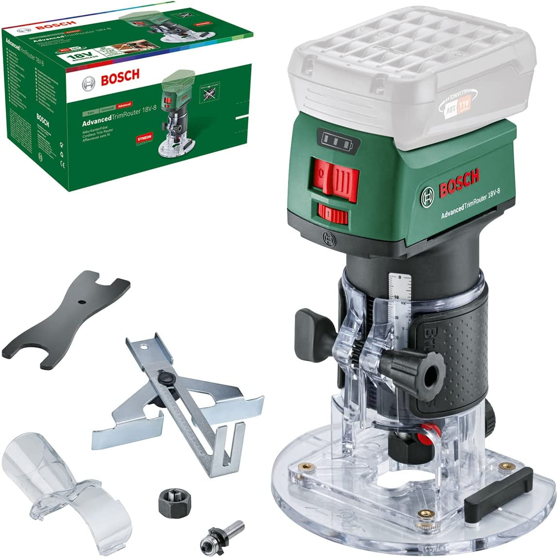 Akumulatora virsfrēze AdvancedTrimRouter 18V-8 solo 06039D5000 BOSCH