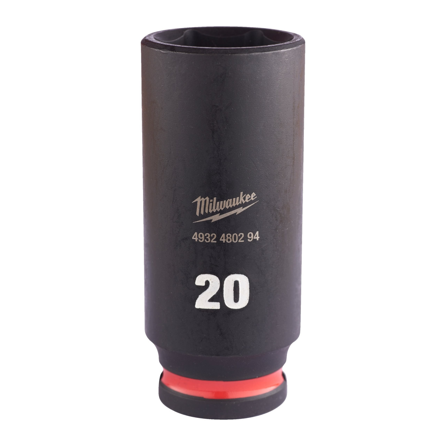 SHOCKWAVE™ IMPACT DUTY TRIECIENIZTURĪGAS UZGRIEŽŅU MUCIŅAS, 20 MM 3/8" IMPACT SOCKET DEEP - 1 PC, 4932480294 MILWAUKEE