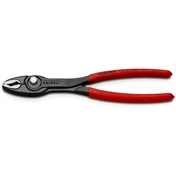 TWINGRIP SLIP JOINT PLIERS WITH NON-SLIP PLASTIC COATING BLACK ATRAMENTIZED, 8201200SB KNIPEX