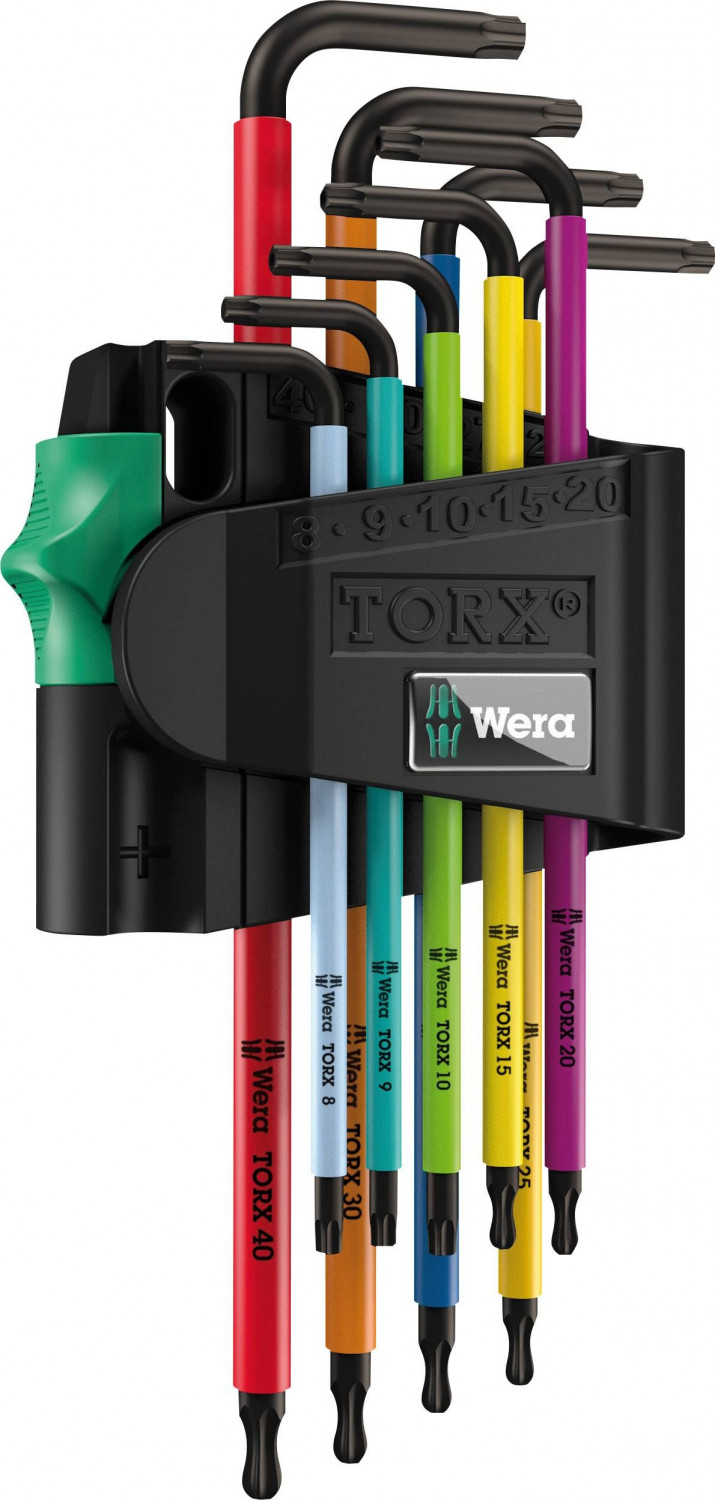 TORX skrūvgriežu komplekts 967/9 TX BO Multicolour 1 (9gab.) 05024335001 WERA