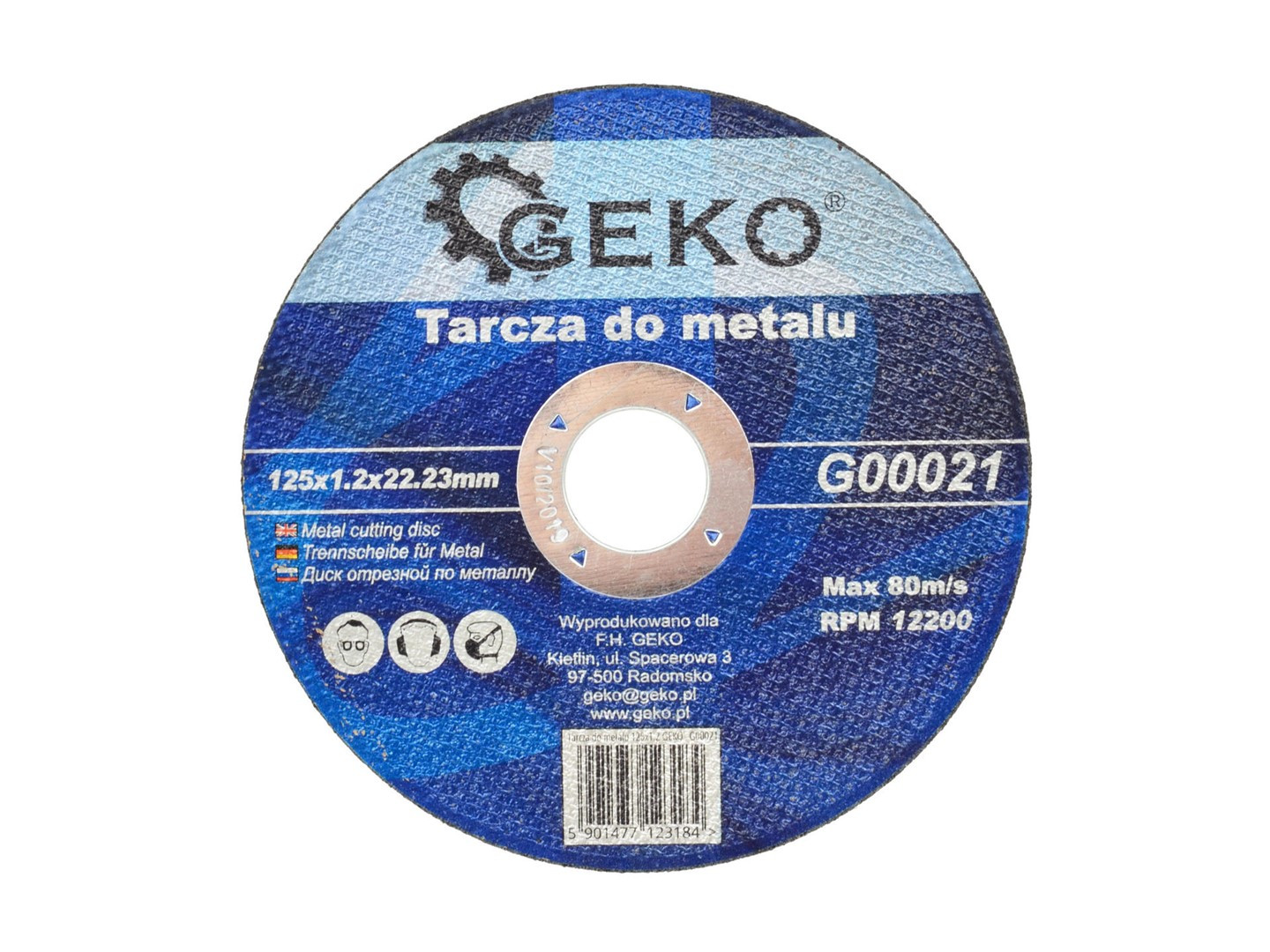 Metāla griezējdisks 125x1,2x22,23mm, G00021, GEKO