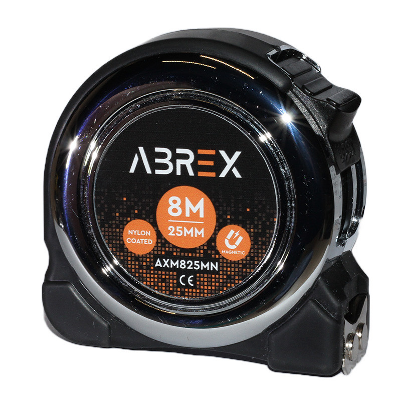 Рулетка 8мx25мм, с магнитом ABREX