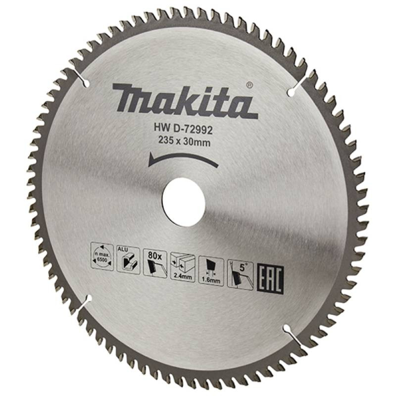 Zāģripa alumīnijam 235 x 30 mm T80 D-72992 MAKITA