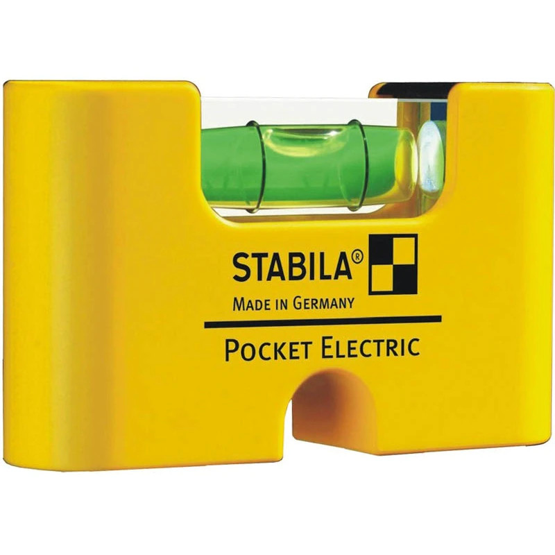 Magnētisks līmeņrādis Pocket Electric ar jostas klipsi 7cm 1mm/m, 18115, Stabila