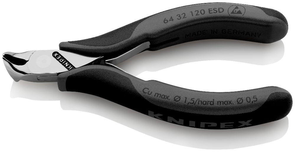 Electronics End Cutting Nippers ESD 6432120ESD KNIPEX