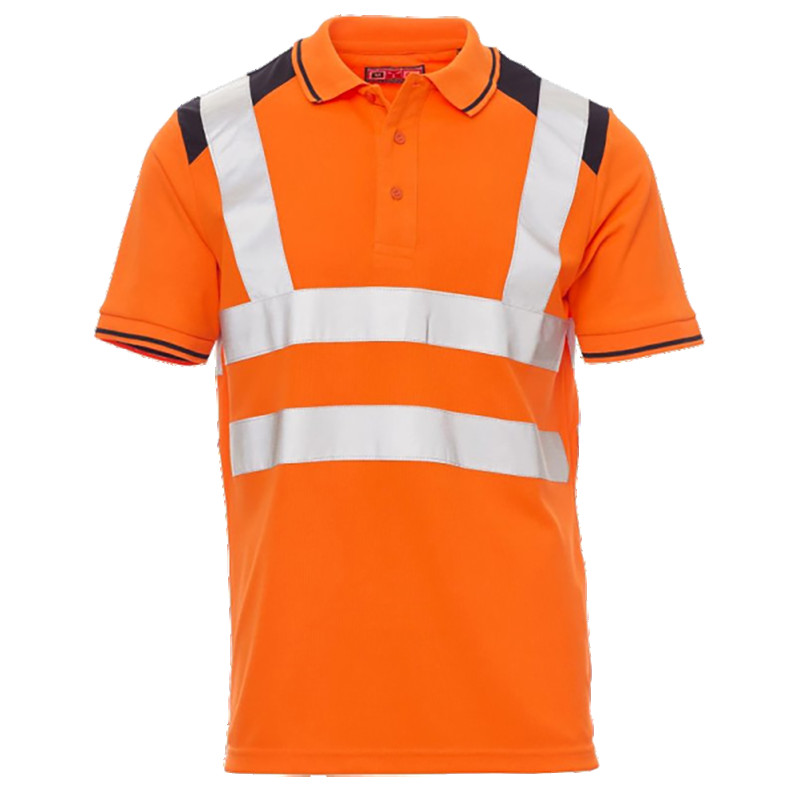Hi-Vis oranžiniai darbiniai polo marškinėliai GUARD+, L dydis PAYPER