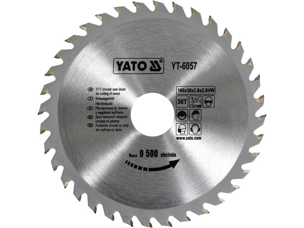 Pjūklo diskas medienai  160X30mm 36T YT-6057 YATO