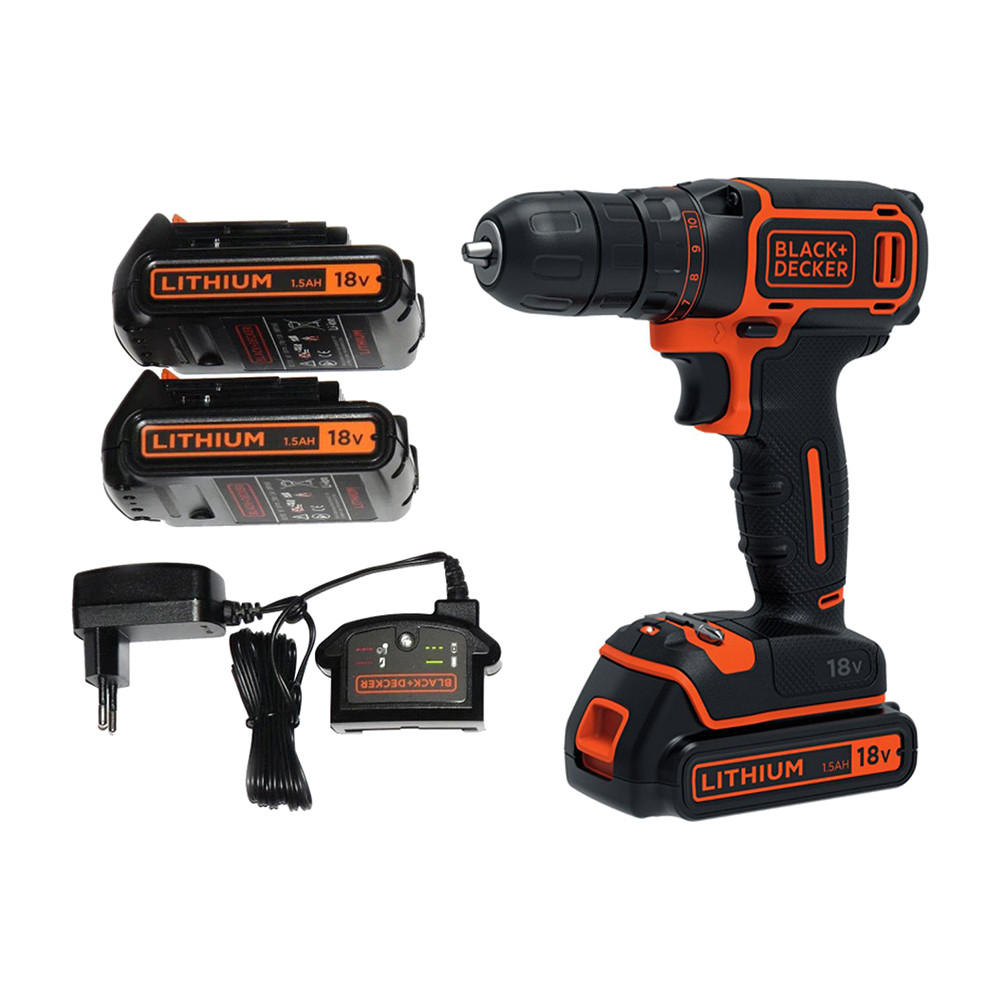 Akutrell 18V (2x1,5Ah) BDCDC18B-QW BLACK DECKER