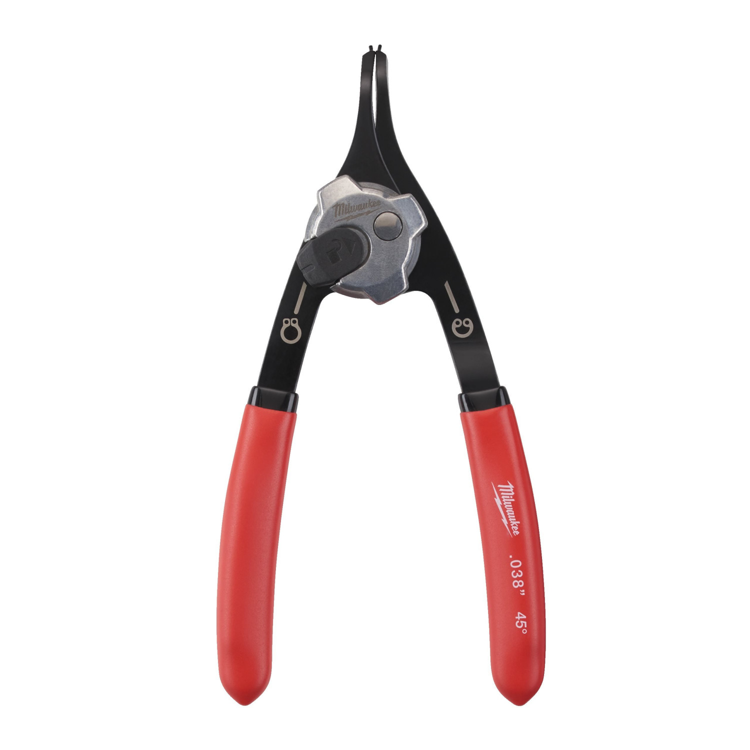 SPROSTGREDZENU SPICĀS KNAIBLES, SMALL CIRCLIP PLIER - 45°, 4932492488 MILWAUKEE