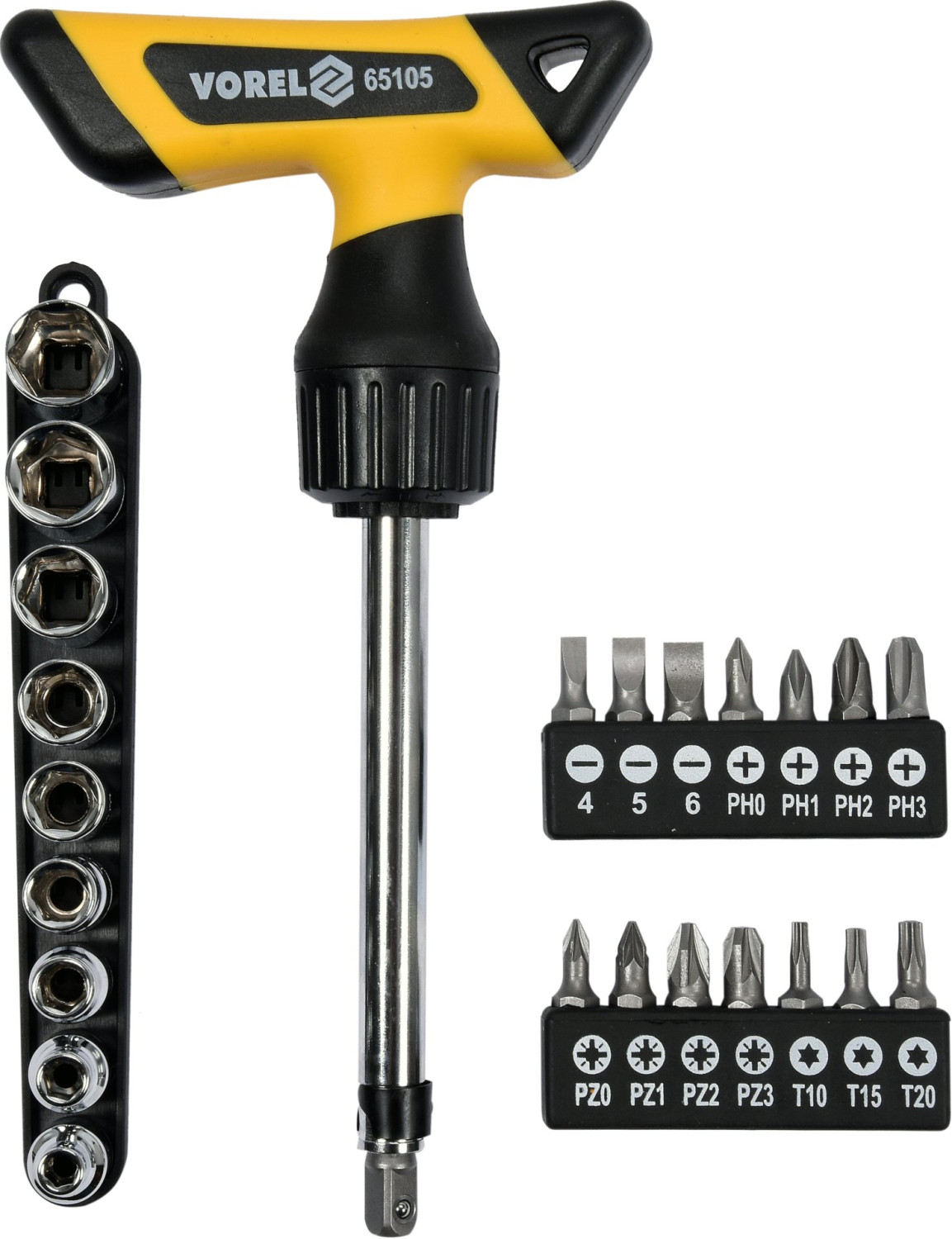 25PCS RATCHET SCREWDRIVER SET 65105 VOREL