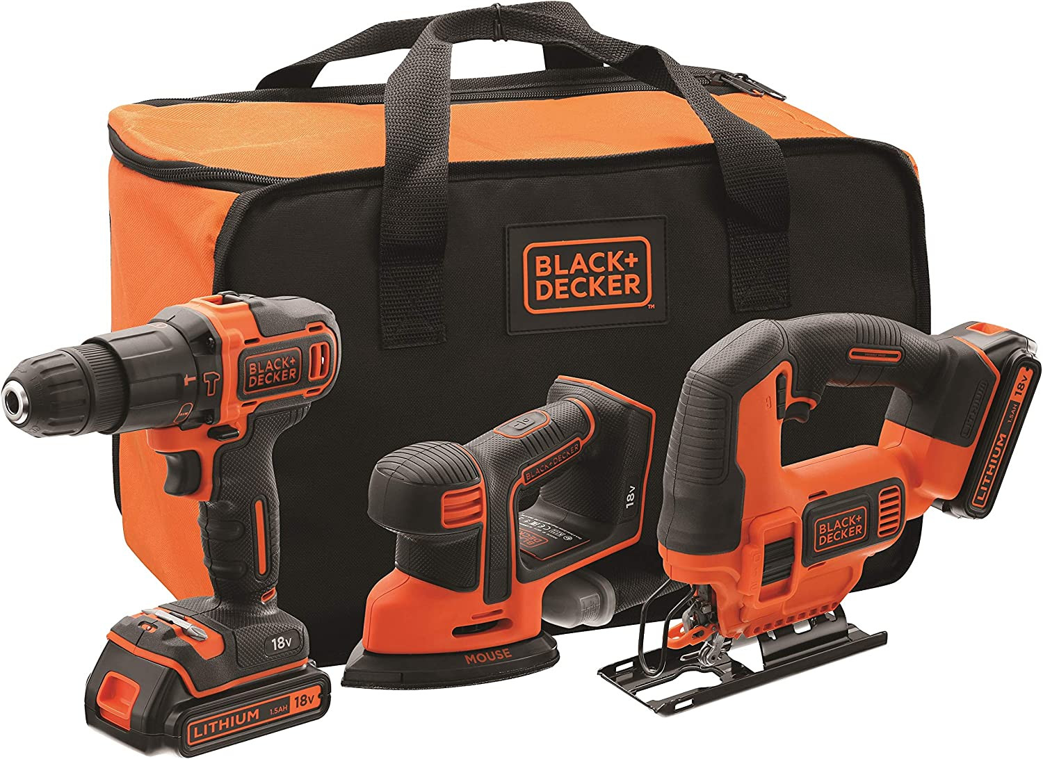 Tööriistakomplekt 18V (2x1,5Ah) BCK31S1S-QW BLACK DECKER