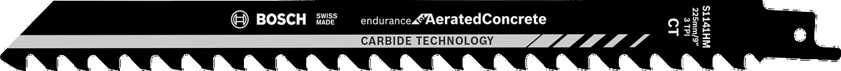 2 zobenzāģa asmeņi S 1141 HM, Zobenzāģiem ZOBENZĀĢA ASMENS S 1141 HM ENDURANCE FOR AERATED CONCRETE, 2608650971, BOSCH