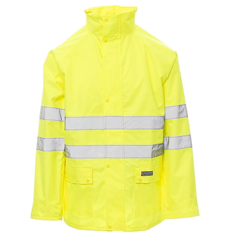 Geltona striukė nuo lietaus HURRICANE FLUO, 3XL dydis PAYPER