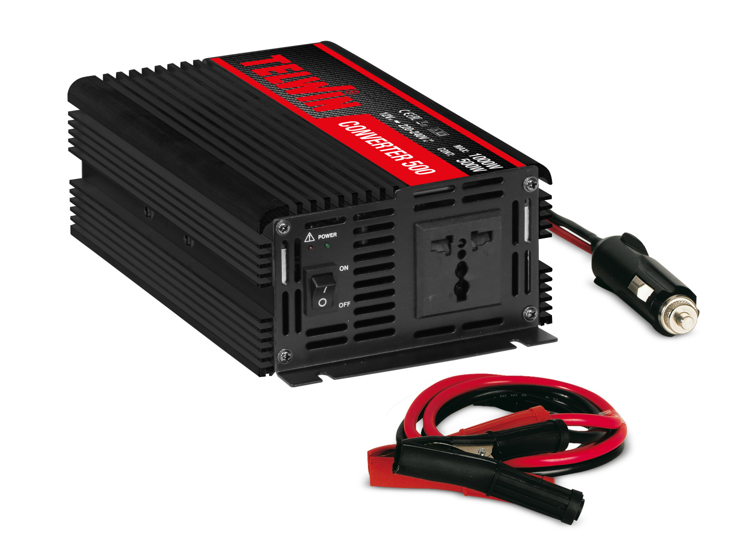 Įtampos keitiklis KONVERTERIS 500 500W 12V-230V 829446 TELWIN