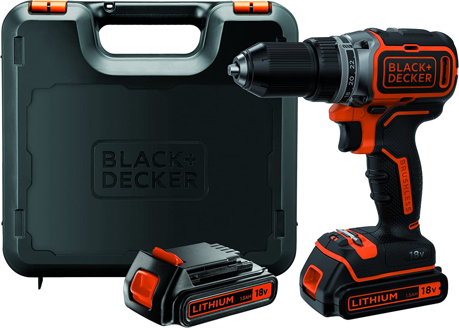 Akumuliatorinis gręžtuvas 18V (2x1,5Ah) BL186KB-QW BLACK DECKER