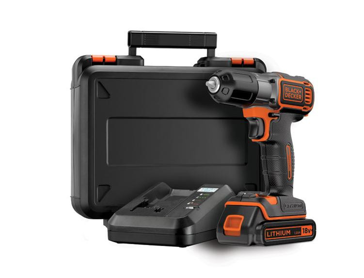 Akumuliatorinis gręžtuvas 18V (1x1,5Ah) ASD18K-QW BLACK DECKER