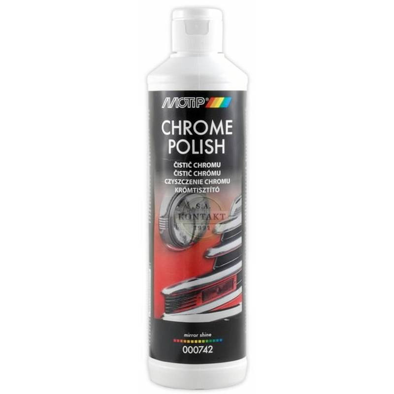 Hromētu detaļu un instrumentu pulēšanas līdzeklis CHROME POLISH 500 ml 000742 MOTIP