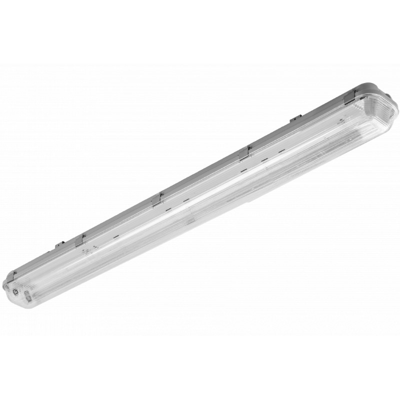 Hermētisks griestu gaismeklis, 1x120 T8 LED-J, G13, IP65 ,IK06, ABS/PS, pelēks; GT-HEL136-00 G-TECH