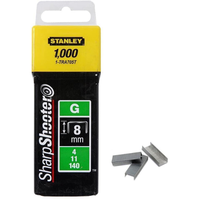 Klambrid G, 8mm, 1000 tk.; 1-TRA705T STANLEY