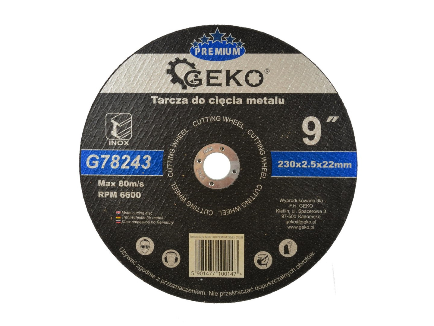 Metāla griezējdisks GEKO Premium 230x2,5x22,2mm G78243 GEKO