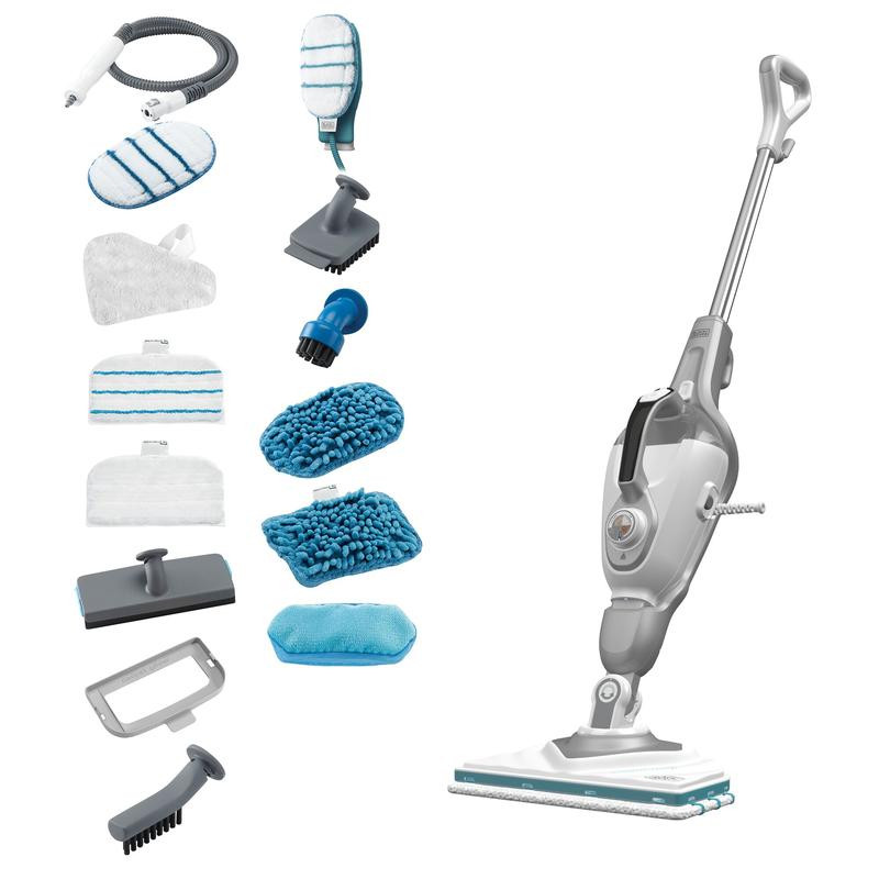 1600W 2in1 Steam-Mop with Delta Head, SteaMitt™ and 17 accessories BHSM1615DSG-QS BLACK DECKER