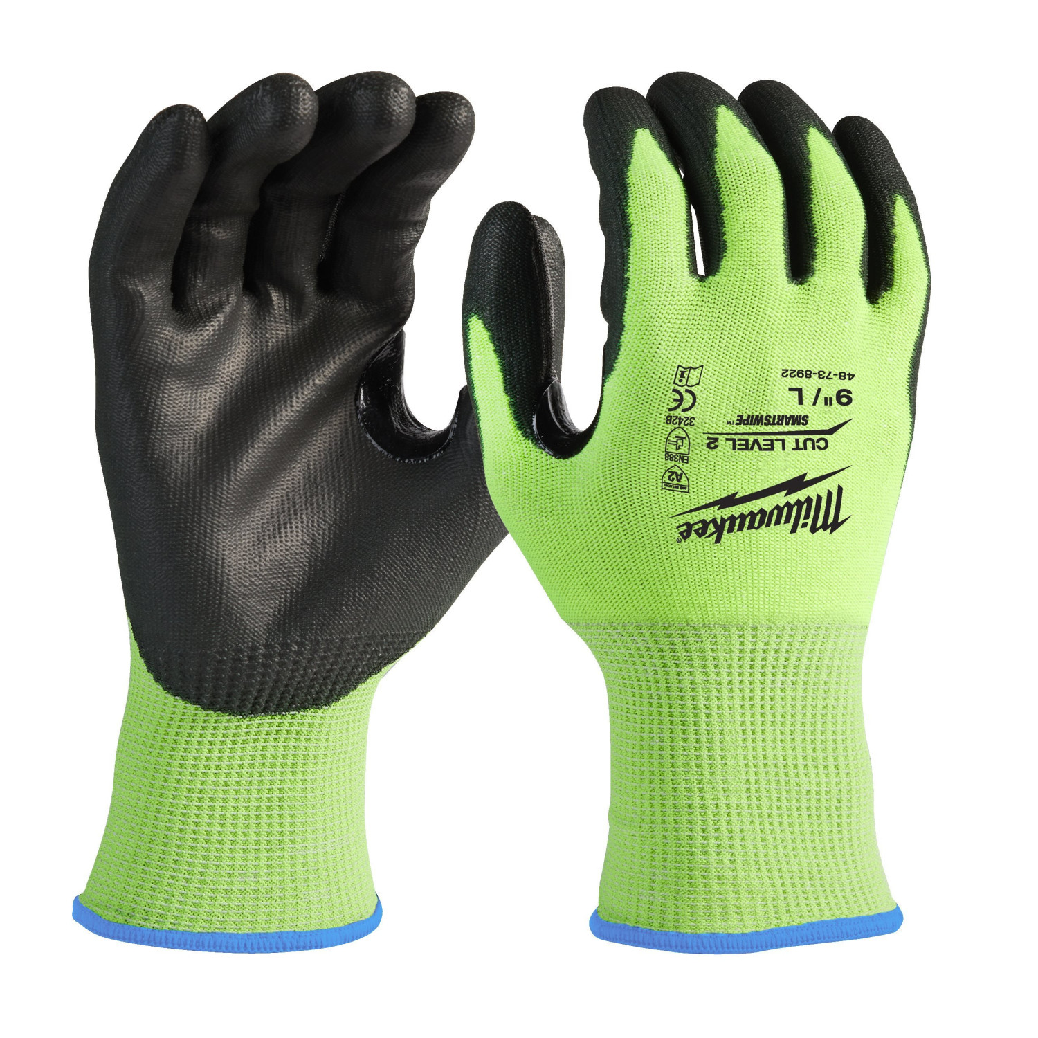 PRETSAGRIEŠANĀS AIZSARDZĪBAS B KLASES ATSTAROJOŠI CIMDI, HI-VIS CUT B GLOVES - 9/L - 1PC, 4932479923 MILWAUKEE