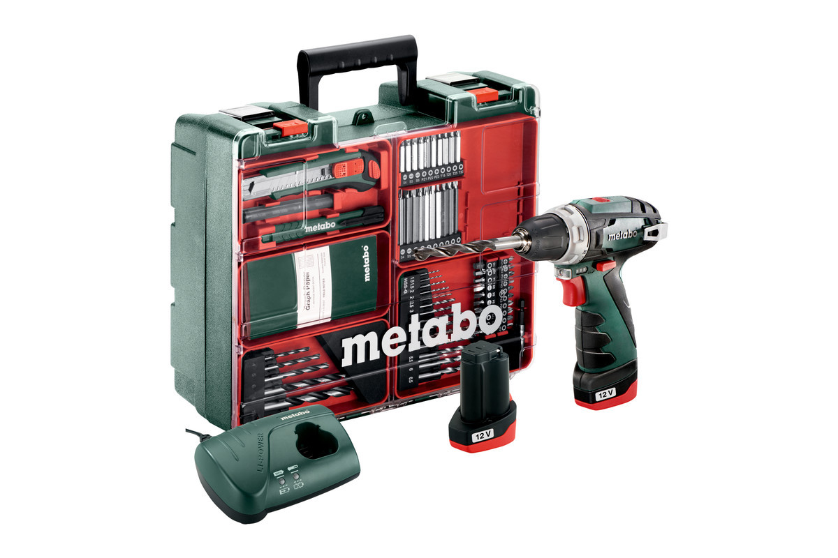 Аккумуляторные дрели-шуруповерты PowerMaxx Basic set 600080880&MET Metabo