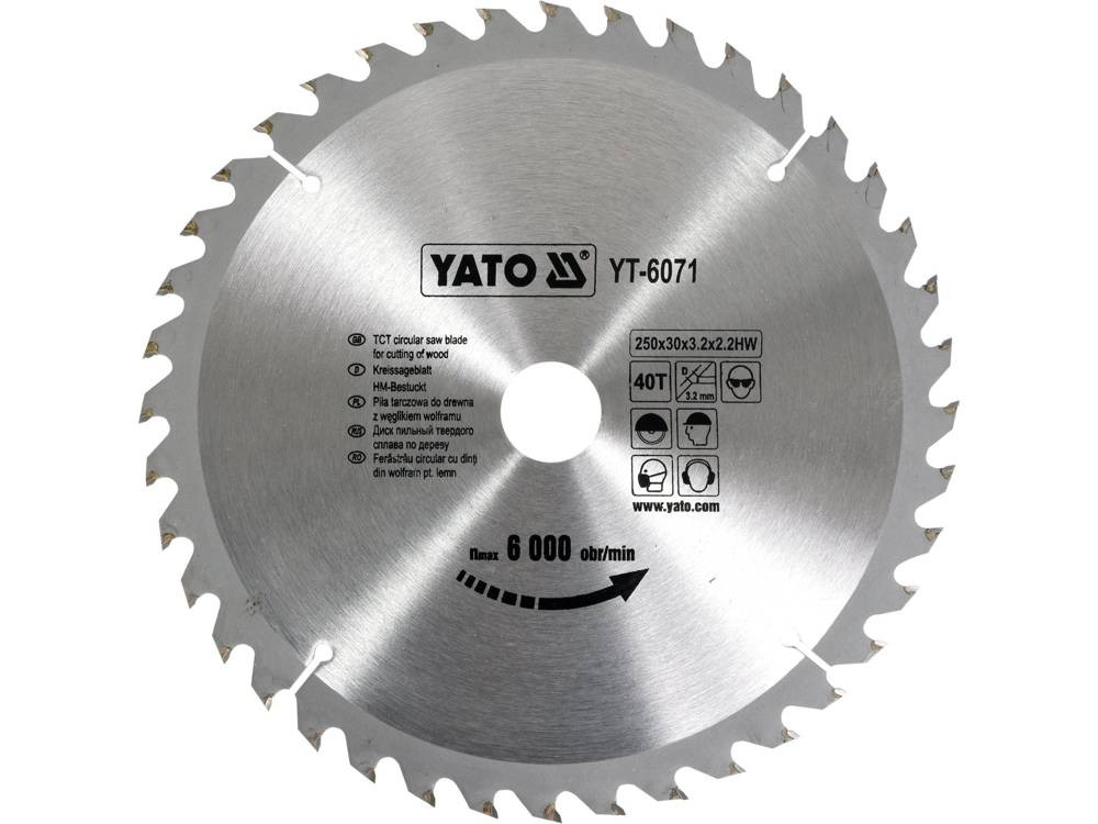 Tct Blade For Wood 250X40Tx30 Mm YT-6071 YATO