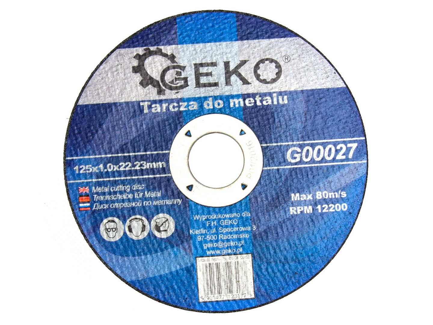 Metal Cutting Disc 125x1,0x22,23mm GEKO G00027 GEKO