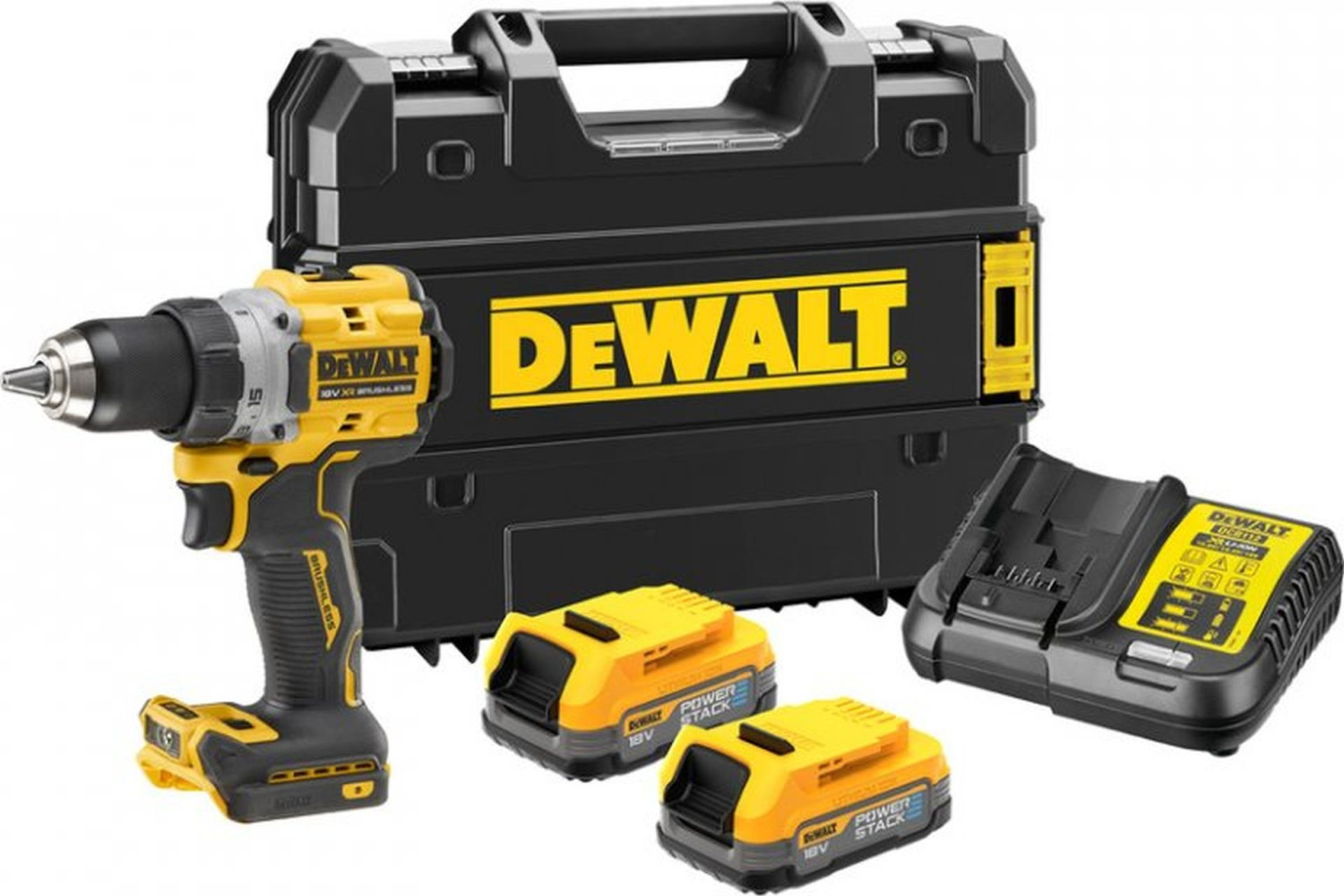 Аккумуляторная дрель-шуруповёрт 18В (2x5,0Ач PowerStack) DCD800H2T-QW DEWALT