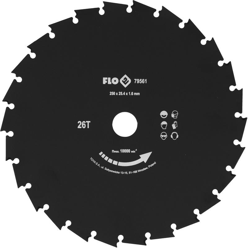 Võsalõikuri saeketas 250 mm / 25,4 mm 79561 FLO