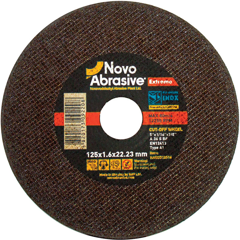 Pjovimo diskas 41 125x1,6x22,23 mm Extreme NOVOABRASIVE