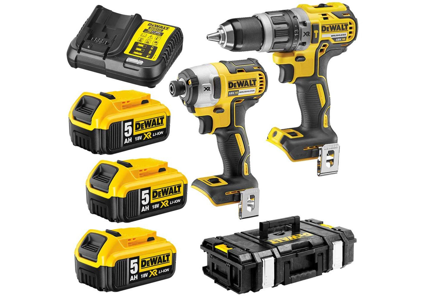 Akumuliatorinių įrankių komplektas 18V XR Li-Ion DCK266P3-QW DEWALT