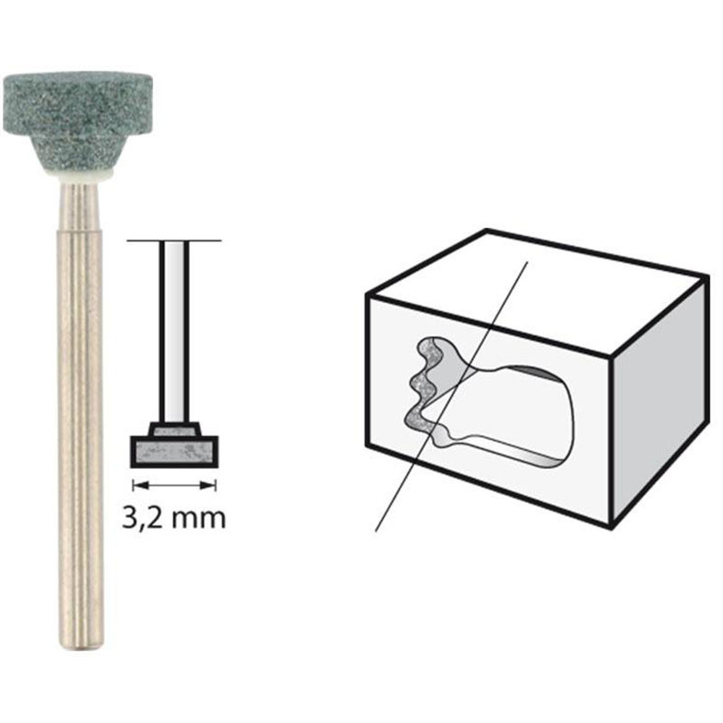 Silīcija karbīda slīpēšanas stienis D=10,3, 3 gab. 26155602JA DREMEL