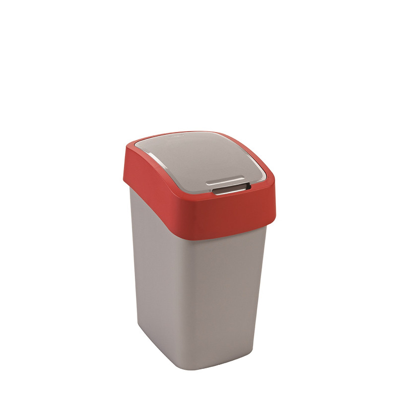 Prügikast Flip Bin 25L hõbe/punane 0802171547 CURVER