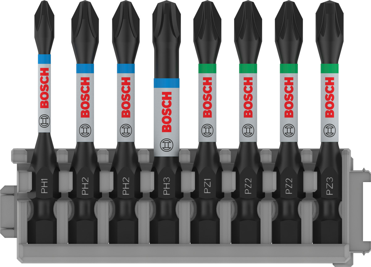 8 daļīgs uzgaļu komplekts L=50mm, Impact Control, Tiecienskrūvgriežiem, akumulatoru skrūvgriežiem PRO IMPACT SKRŪVGRIEŽA UZGAĻU KOMPLEKTS, 2608522328, BOSCH