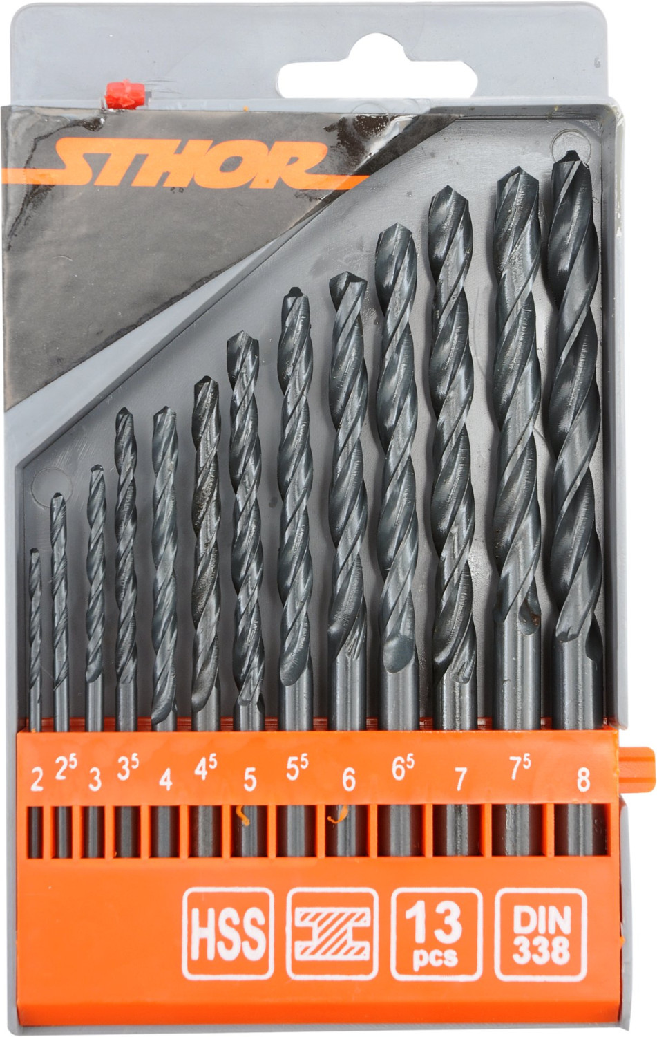 TWIST DRILL SET HSS 2.0-8.0MM / 13PCS 22180 STHOR