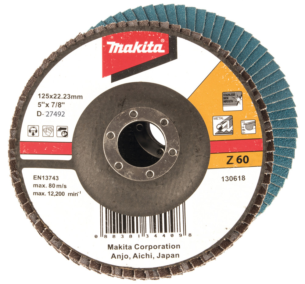 Lameļu slīpdisks 125mm K60, D-27492 MAKITA