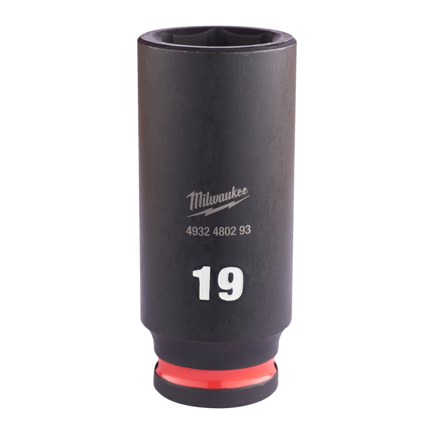 SHOCKWAVE™ IMPACT DUTY TRIECIENIZTURĪGAS UZGRIEŽŅU MUCIŅAS, 19 MM 3/8" IMPACT SOCKET DEEP - 1 PC, 4932480293 MILWAUKEE