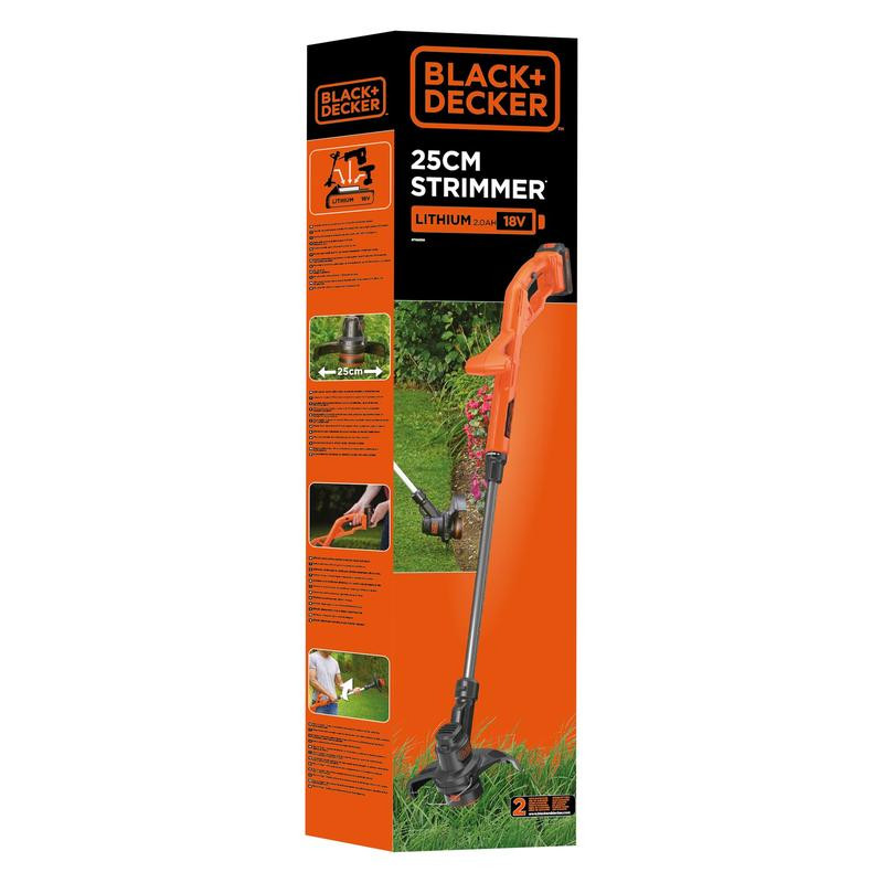 25cm trimmer, 1x2Ah, 400mA laadija ST182320-QW BLACK DECKER