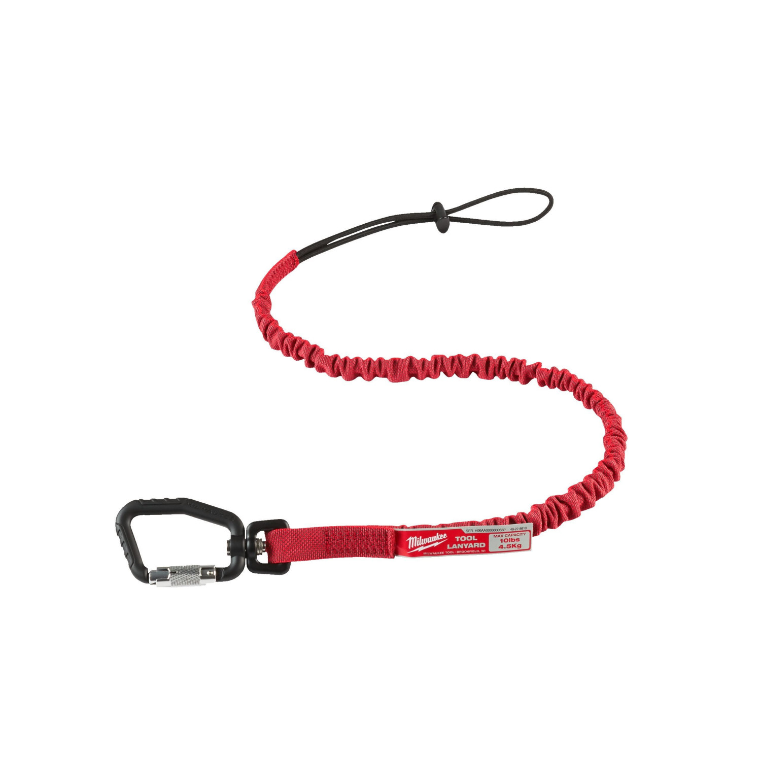 DROŠĪBAS ŠTROPES AR KARABĪNĀĶI, 4.5 KG LOCKING TOOL LANYARD - 1PC, 4932471351 MILWAUKEE