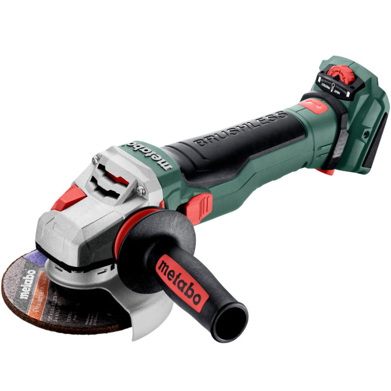 Akumulatora leņķa slīpmašīna WVB 18 LTX BL 15-125 Q, karkass; 601731840 METABO