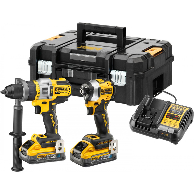 Instrumentu komplekts COMBO 18V DCK2052H2T (DCD999+DCF850) 2x5,0Ah POWERSTACK TSTAK, DCK2052H2T-QW DEWALT