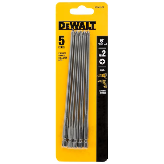 Uzgaļu komplekts PH2 156mm 5gab. DEWALT