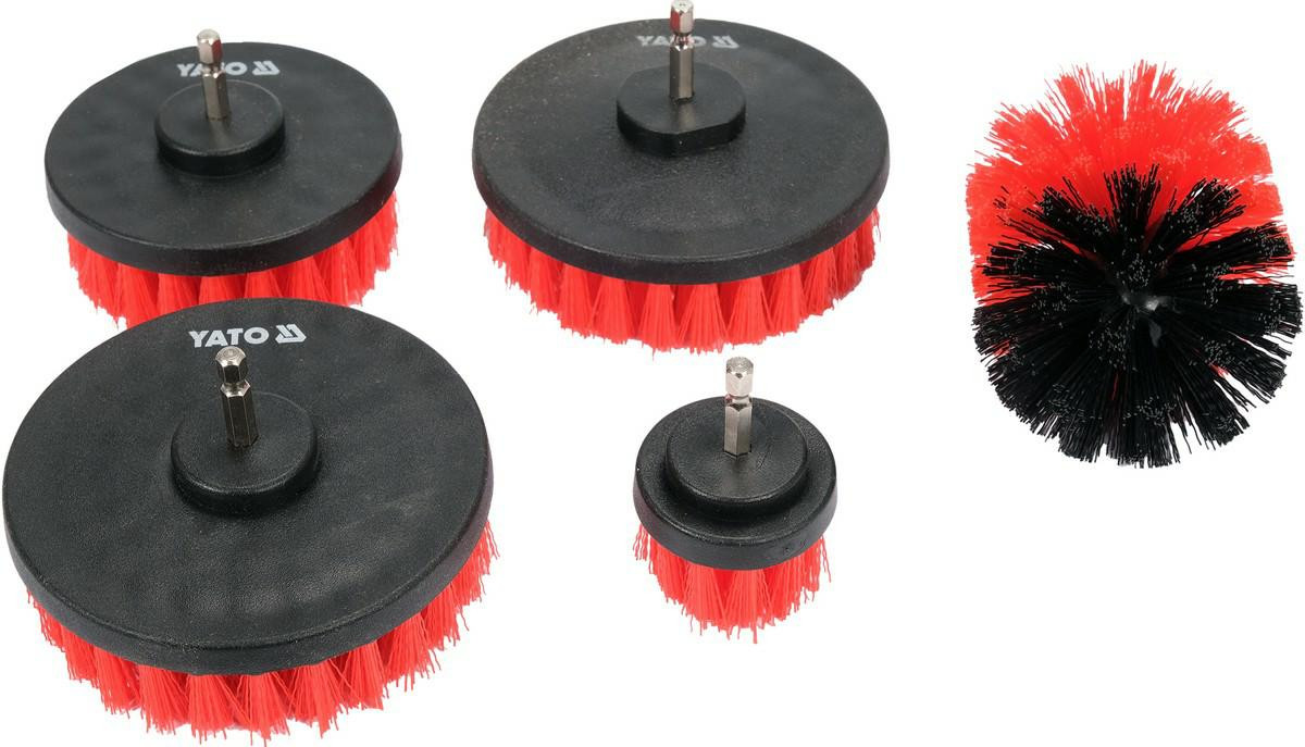 5Pcs Scrubbing Brush Hex Shank YT-47777 YATO