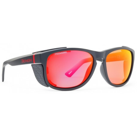 Brilles DMN XLITE Polarized 3 cat, Matt Black/Red, 8052141730041 DEMON