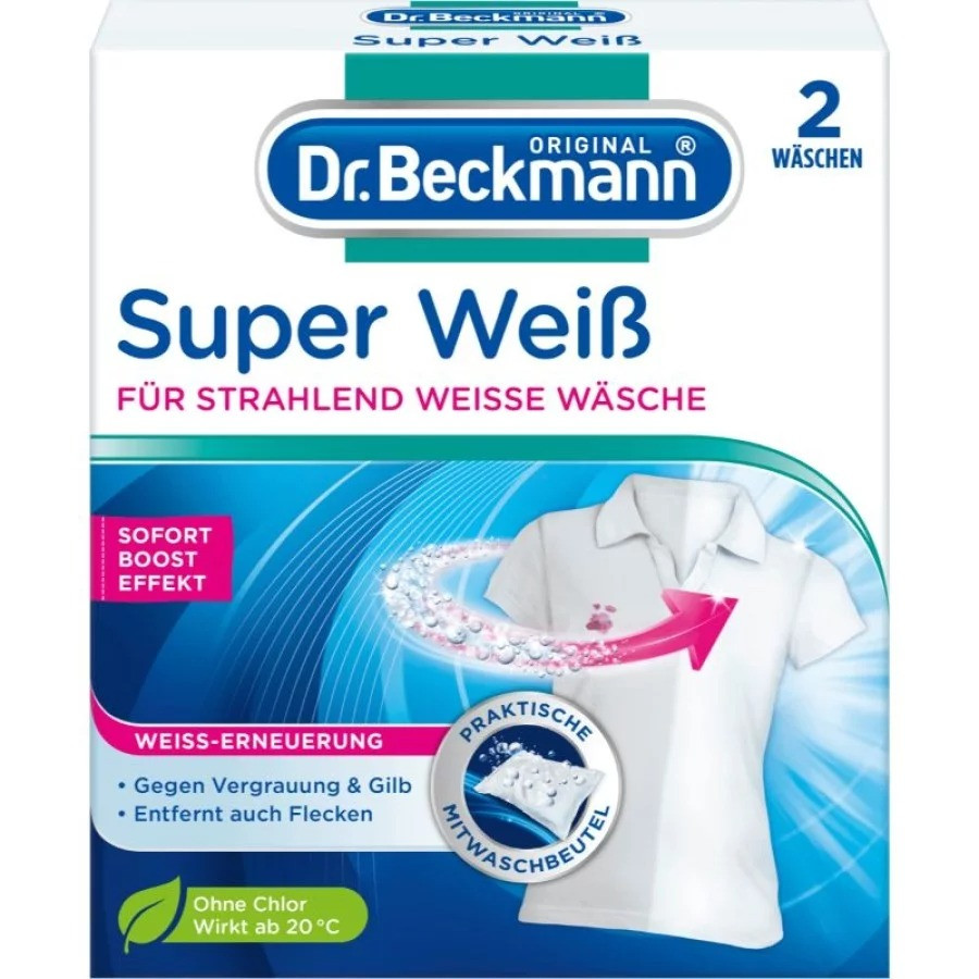 Veļas balinātājs Super White 2 x 40g 184172 Dr.Beckmann